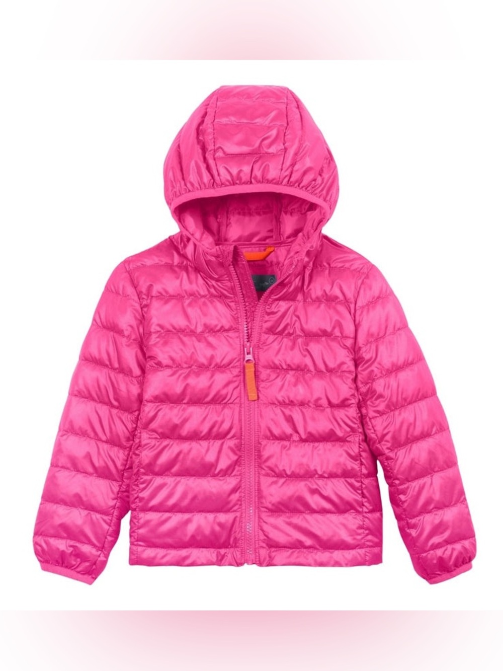Primary Hot Pink Hooded Puffer Jacket, 18m-24m